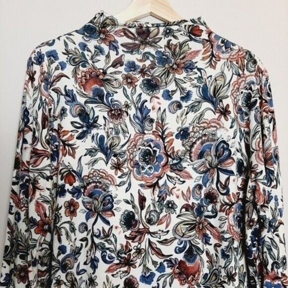 A MTL 1980 Floral Mock Neck Pullover Soft Top Size 1X - Picture 4 of 8